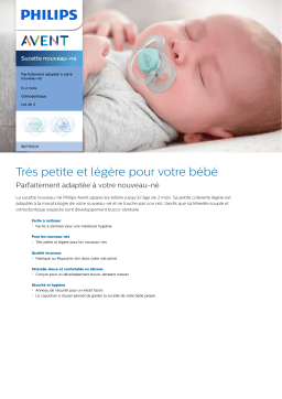 Avent SCF151/01 Avent Sucette nouveau-né Manuel utilisateur