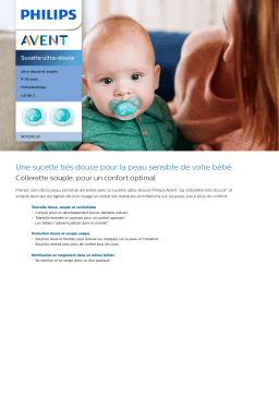 Avent SCF226/22 Avent Sucette ultra-douce Manuel utilisateur