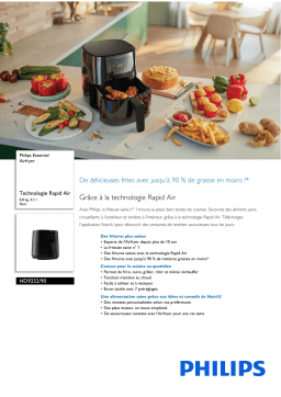 Philips HD9252/90 Essential Airfryer Manuel utilisateur