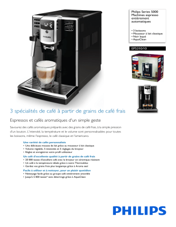 Philips EP5310/10 Series 5000 Machines espresso entièrement automatiques Manuel utilisateur | Fixfr