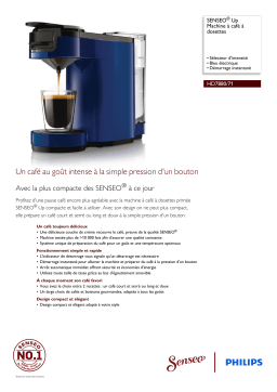 SENSEO® HD7880/71 SENSEO® Up Machine à café à dosettes Manuel utilisateur