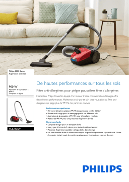 Philips FC8243/09 2000 Series Aspirateur avec sac Manuel utilisateur