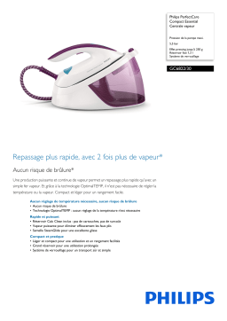 Philips GC6822/30 PerfectCare Compact Essential Centrale vapeur Manuel utilisateur