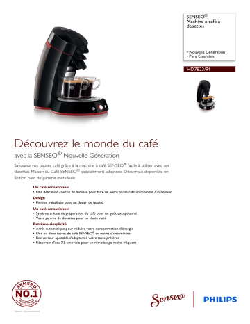 SENSEO® HD7823/91 SENSEO® Machine à café à dosettes Manuel utilisateur | Fixfr