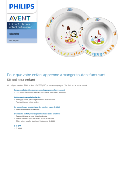 Avent SCF708/00 Avent Lot de 2 bols pour enfant de 6 mois et + Manuel utilisateur