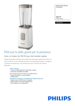 Philips HR2602/01 Daily Collection Mini-blender Manuel utilisateur