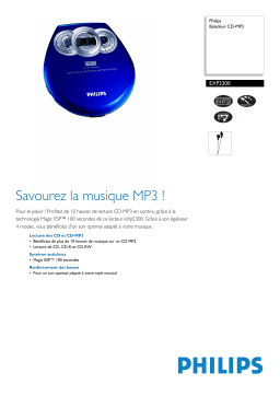 Philips EXP2300/02 Baladeur CD-MP3 Manuel utilisateur