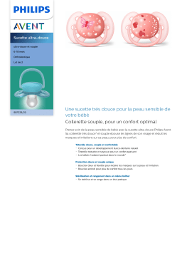 Avent SCF223/22 Avent Sucette ultra-douce Manuel utilisateur