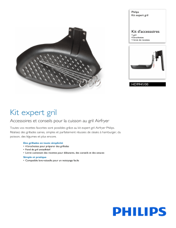 Philips HD9941/00 Kit expert gril Manuel utilisateur | Fixfr
