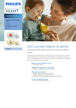 Avent SCF080/17 Avent Sucette ultra air Manuel utilisateur