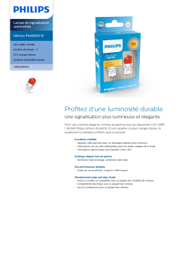 Philips 11065AU60X2/10 Ultinon Pro6000 SI Lampe de signalisation automobile Manuel utilisateur