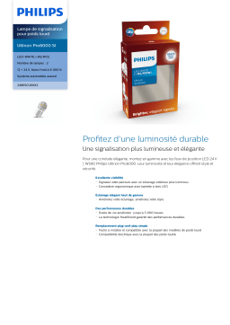 Philips 24805CU60X2/10 Ultinon Pro6000 SI Lampe de signalisation pour poids lourd Manuel utilisateur