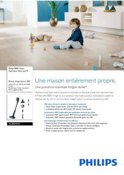 Philips XC8049/01 8000 Series Aspirateur balai sans fil Manuel utilisateur