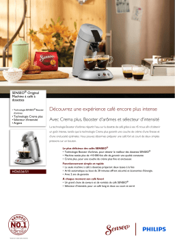 SENSEO® HD6556/51 SENSEO® Original Machine à café à dosettes Manuel utilisateur