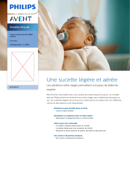 Avent SCF080/01 Avent Sucette ultra air Manuel utilisateur