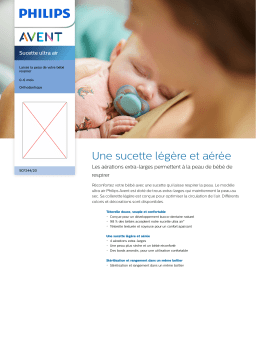 Avent SCF244/20 Avent Sucette ultra air Manuel utilisateur