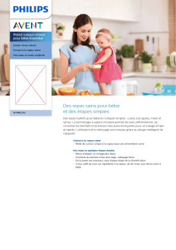 Avent SCF862/02 Avent Robot cuiseur-mixeur pour bébé Essential Manuel utilisateur