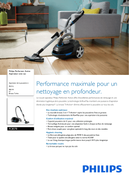 Philips FC8578/09R1 Performer Active Aspirateur avec sac Manuel utilisateur