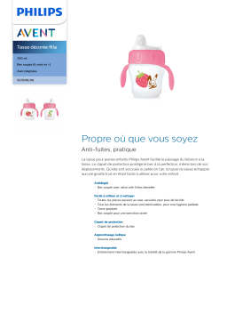 Avent SCF606/06 Avent Tasse décorée fille Manuel utilisateur