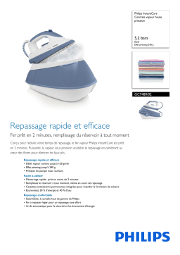 Philips GC7480/02 InstantCare Centrale vapeur haute pression Manuel utilisateur