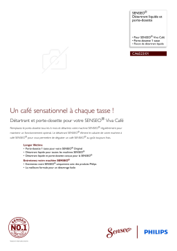 SENSEO® CA6523/01 SENSEO® Détartrant liquide et porte-dosette Manuel utilisateur