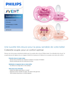 Avent SCF223/04 Avent Sucette ultra-douce Manuel utilisateur