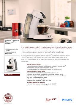 SENSEO® HD7818/11 SENSEO® Original XL Machine à café à dosettes Manuel utilisateur