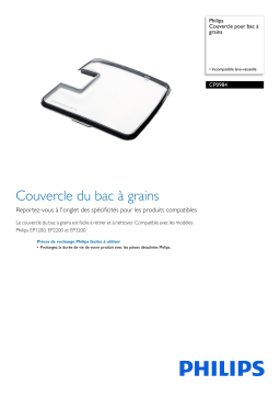 Philips CP0984/01 Couvercle pour bac à grains Manuel utilisateur