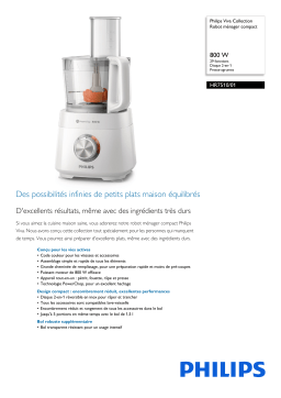 Philips HR7510/01 Viva Collection Robot ménager compact Manuel utilisateur