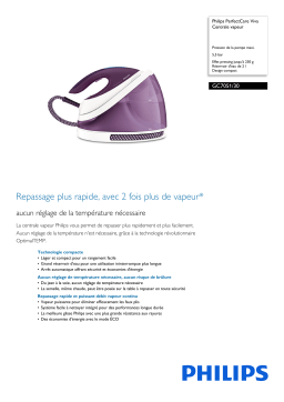 Philips GC7051/30 PerfectCare Viva Centrale vapeur Manuel utilisateur