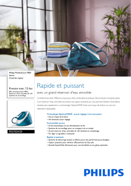 Philips PSG7024/20 PerfectCare 7000 Series Centrale vapeur Manuel utilisateur