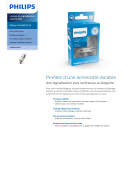 Philips 11866WU60X1/10 Ultinon Pro6000 SI Lampe de signalisation automobile Manuel utilisateur