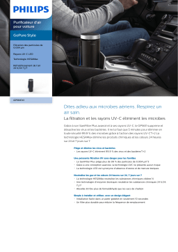 Philips GP561EX1/10 GoPure Style Purificateur d'air pour voiture Manuel utilisateur