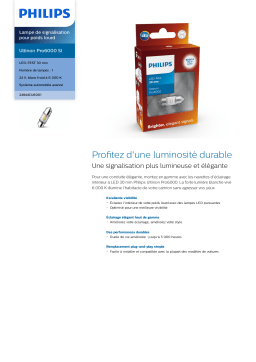 Philips 24844CU60X1/10 Ultinon Pro6000 SI Lampe de signalisation pour poids lourd Manuel utilisateur