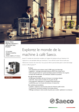 Saeco SM7581/00 Saeco Xelsis Machine expresso à café grains avec broyeur Manuel utilisateur