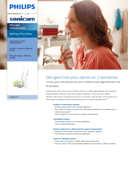 Sonicare HX8491/01 Sonicare AirFloss Pro/Ultra Microjet interdentaire Manuel utilisateur