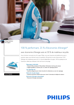 Philips GC3730/02 EcoCare Fer vapeur Manuel utilisateur