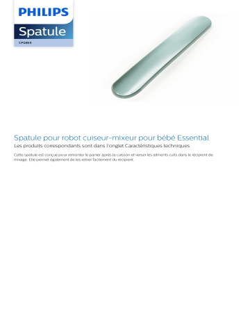 Philips CP0869/01 Spatule Manuel utilisateur | Fixfr