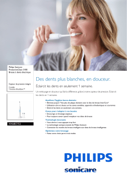 Sonicare HX6857/52 Sonicare ProtectiveClean 5100 Brosse à dents électrique Manuel utilisateur