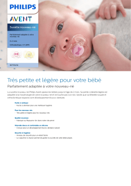 Avent SCF151/02 Avent Sucette nouveau-né Manuel utilisateur