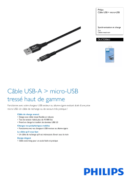 Philips DLC5206U/00 Câble USB > micro-USB Manuel utilisateur