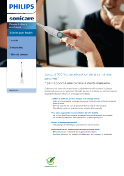 Sonicare HX6612/26 Sonicare 3 Series gum health Brosse à dents électrique Manuel utilisateur