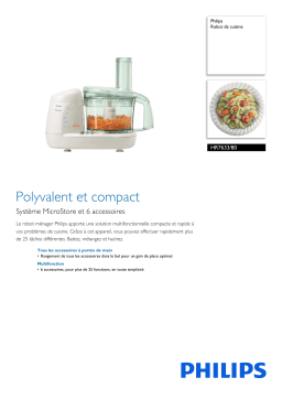 Philips HR7633/80 Robot de cuisine Manuel utilisateur