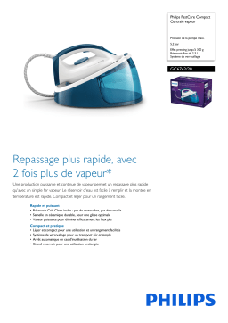 Philips GC6742/20 FastCare Compact Centrale vapeur Manuel utilisateur