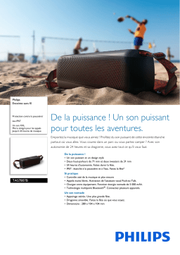 Philips TAS7807B/00 Enceinte sans fil Manuel utilisateur