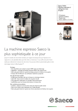 Saeco SM7683/10 Saeco Xelsis Machine expresso à café grains avec broyeur Manuel utilisateur