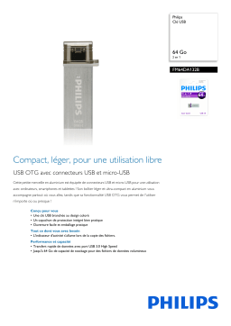 Philips FM64DA132B/10 Clé USB Manuel utilisateur