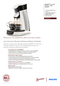 SENSEO® HD6569/14 SENSEO® Viva Café Machine à café à dosettes Manuel utilisateur