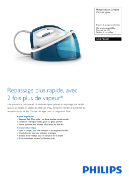 Philips GC6733/20 FastCare Compact Centrale vapeur Manuel utilisateur