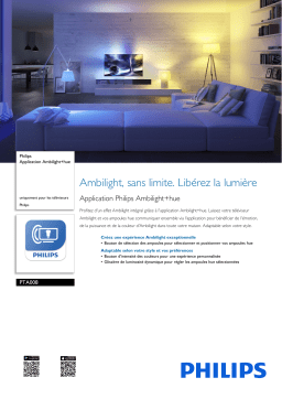 Philips PTA008/00 Application Ambilight+hue Manuel utilisateur